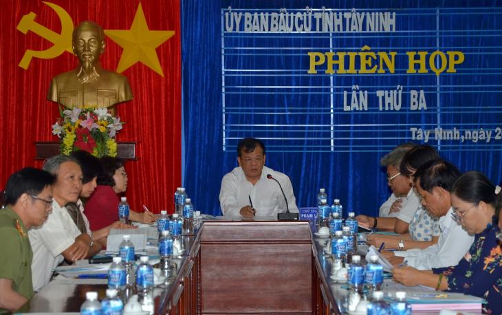 Uỷ ban Bầu cử tỉnh Tây Ninh họp phiên thứ ba